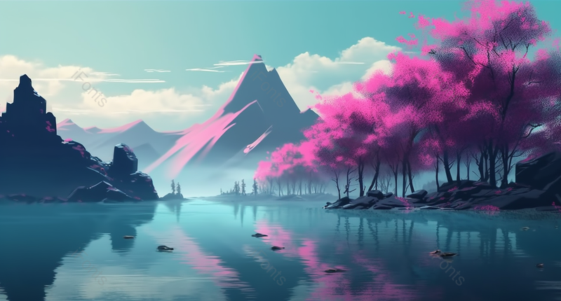 在湖面上划船水墨意境背景图,插画/手绘图,插画/手绘图库,插画/手绘图下载,插画/手绘